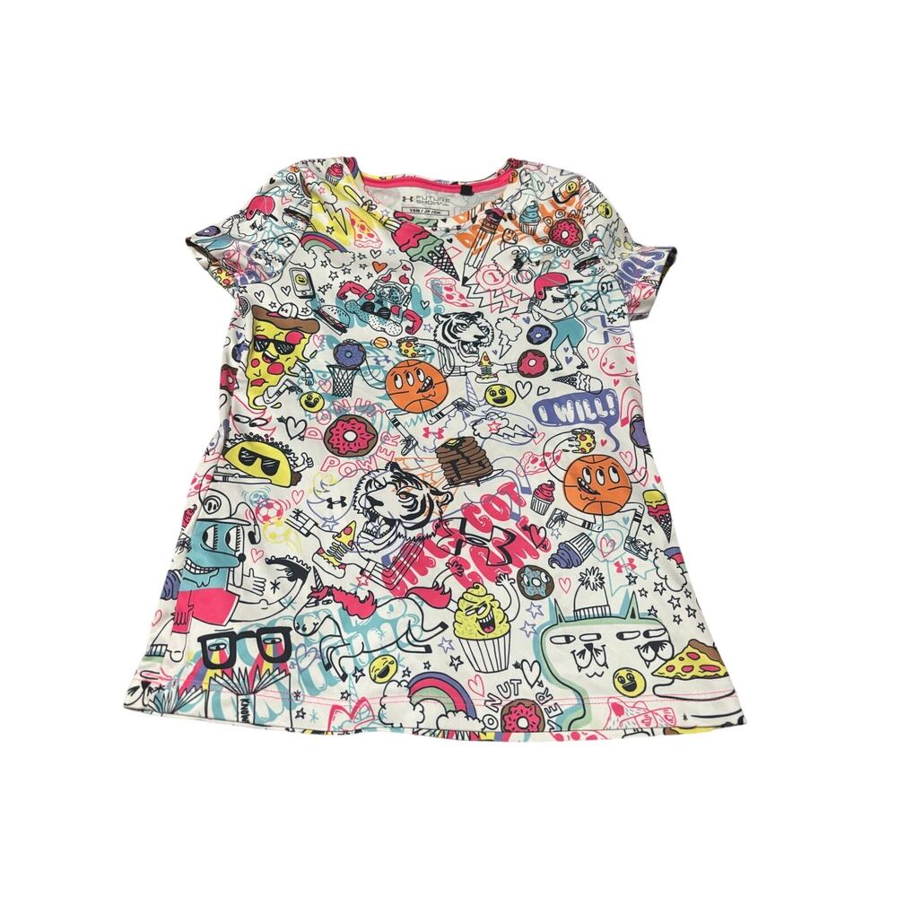 Under armor small junior graffiti short sleeve performance t some life left